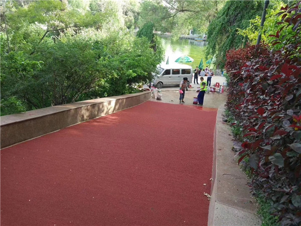 荆州彩色路面施工